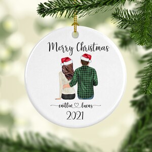 Engagement Ornament, Couple Christmas Ornament, Wedding Ornament, Family Ornament, Christmas Gift, Personalized Wedding Christmas Ornament