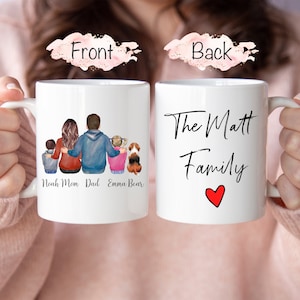 Personalized Mug, Family Mug, Family gift, Family Pets Mug, Dog Mom and Dad Mug, Dog Family Mug, Fur Family Cup, Personalized Couple Dog Mug