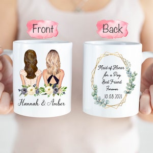 Bridesmaid Proposal Mug, Maid of Honor for a Day Mug, Bridesmaid Mug, Maid of Honor Mug, Bride Gift, Wedding Party Mugs,Bridesmaid Gift