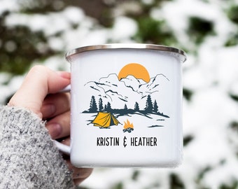 Hiking Camp Mug, Hiker Mug, Camp Mug, Camping Mug, Hiker Gift, Campfire Mug, Adventure Mug, Camping Gift, Adventure Gift, Camp Cup