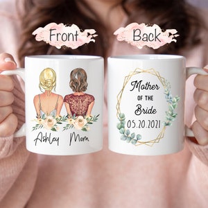 Mother Of The Bride Mug, Mother Of The Bride Gift, Mother Of The Bride Wedding Gift, Gift From Bride To Mom, Customized Bridal Party Mugs