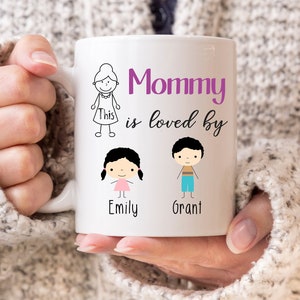 Mom Mug, This Mom is Loved By, Mommy Mug, Custom Name Mug, Mom Coffee Mug, Personalized Mom Mug, Custom Mom Mug, Mother Gift, Mug for Mom