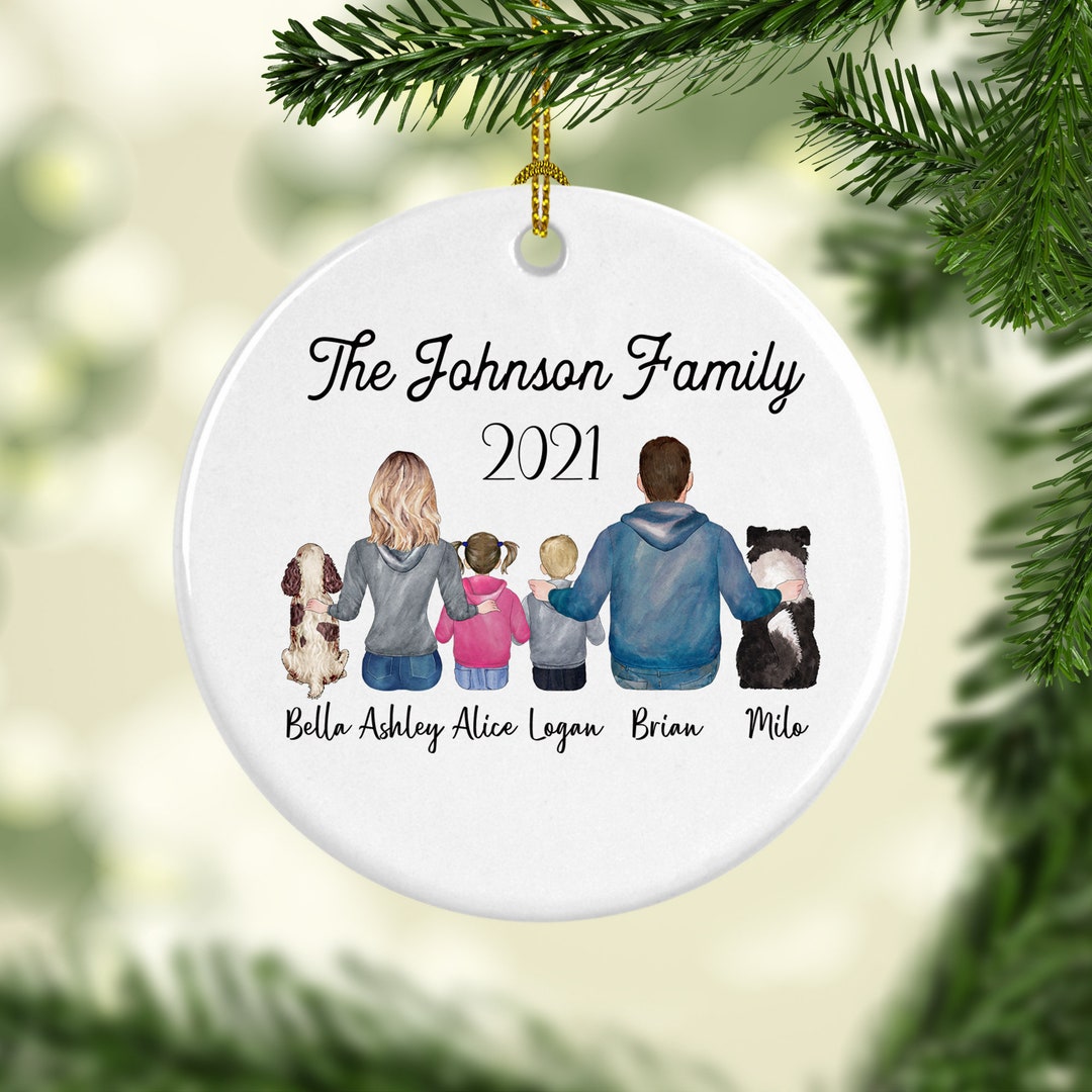 Personalized Family Ornament, Family Portrait Ornament, Family ...