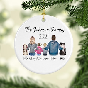 Personalisierte Familie Ornament, Familie Portrait Ornament, Familie Weihnachtsverzierung, personalisierte Weihnachtsverzierung, Familie Weihnachtsgeschenk