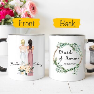 Bridesmaid Proposal Mug, Maid of Honor for a Day Mug, Bridesmaid Mug, Maid of Honor Mug, Bride Gift, Wedding Party Mugs,Bridesmaid Gift