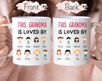 Tazza della nonna, questa nonna è amata da, tazza con nome personalizzato, tazza da caffè della nonna, tazza della nonna personalizzata, tazza della nonna personalizzata, tazza della nonna