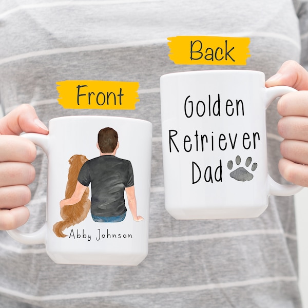 Golden Retriever Dad Mug, Golden Retriever Mug, Golden Retriever Gifts,  Golden Dad, Golden Lover, Dog Lover Gifts, Retriever Dad Gift