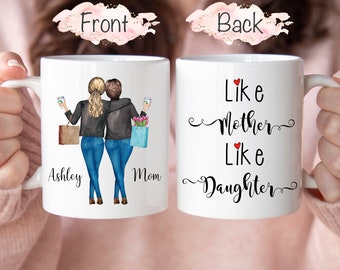 Like Mother Like Daughter Mug, Mother&#39;s Day Gift, Mother Daughter Gift, Mothers Day Mug, Personalized Mom Mug, Mother Birthday Gift