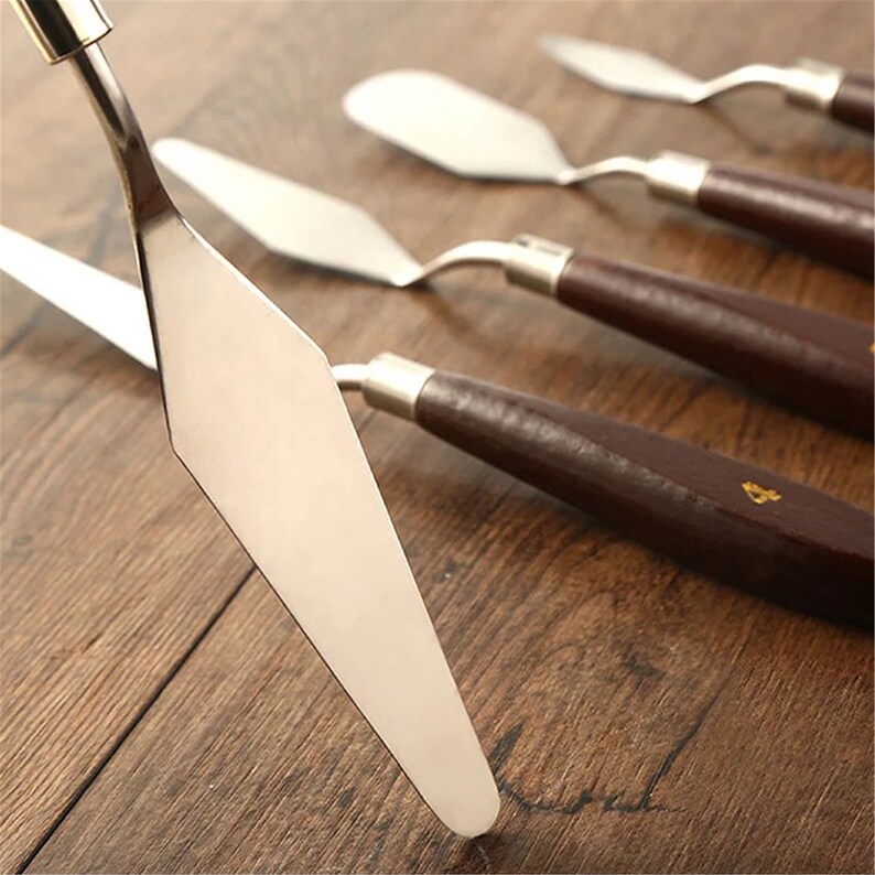 5Piece Painting Knife Set Versatile Stainless Steel and Etsy