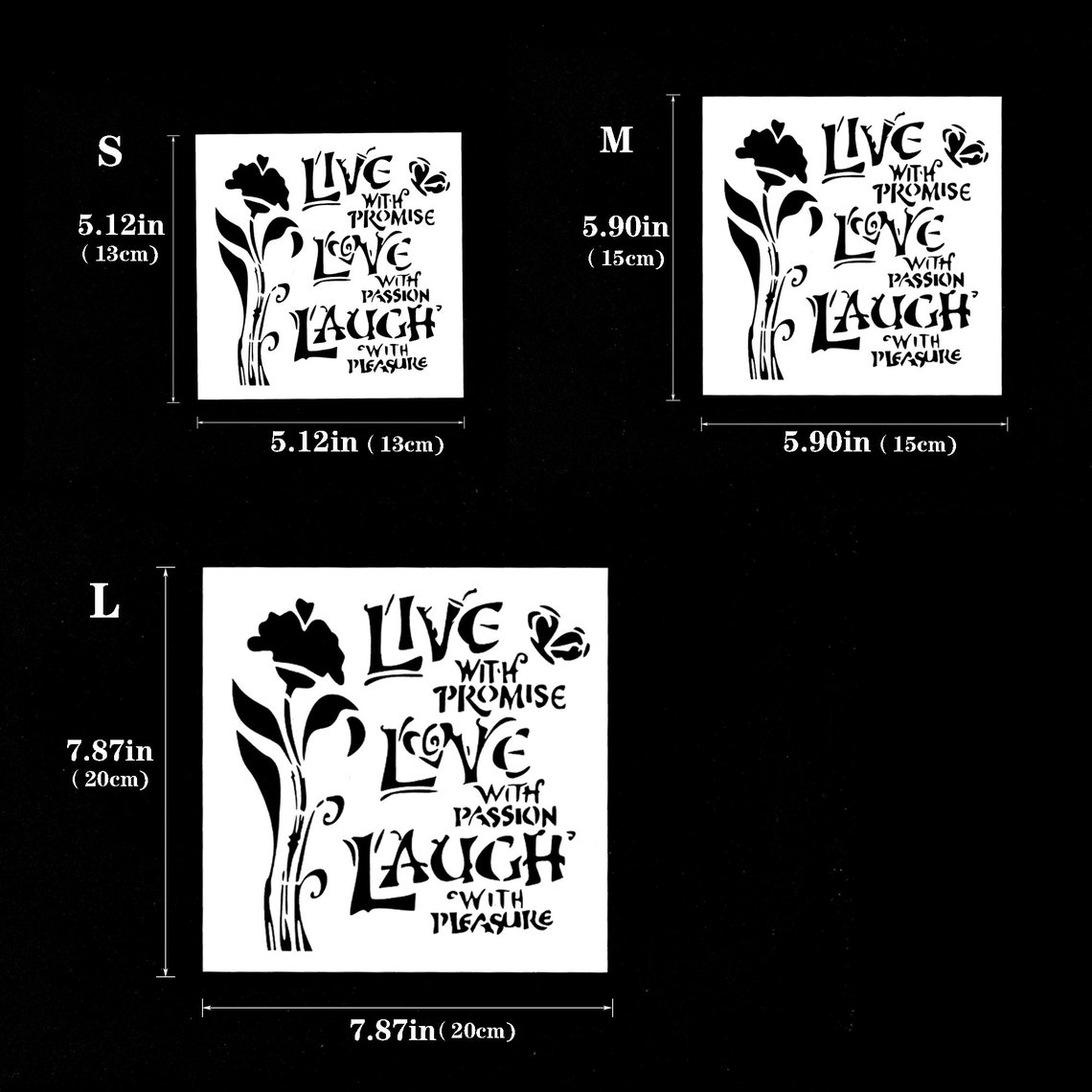 Live Love Laugh Stencil Reusable Walls StencilPainting | Etsy