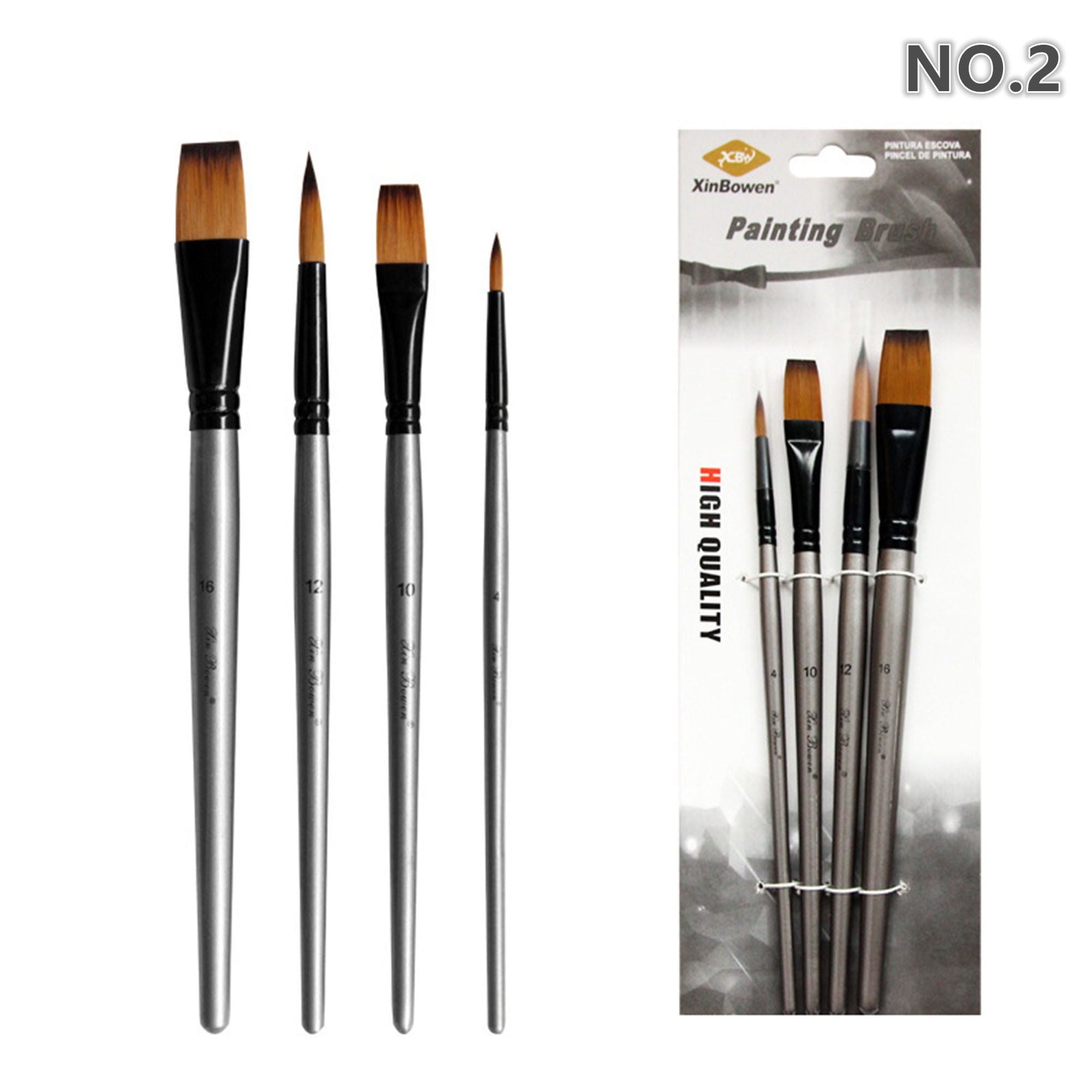Silver Paint Brushes Set 3 sets of 12 sizes Professional Fine Etsy