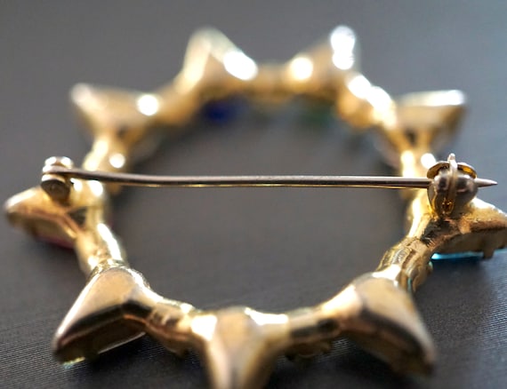 Vintage 1960s B David Crystal Brooch with Multipl… - image 3