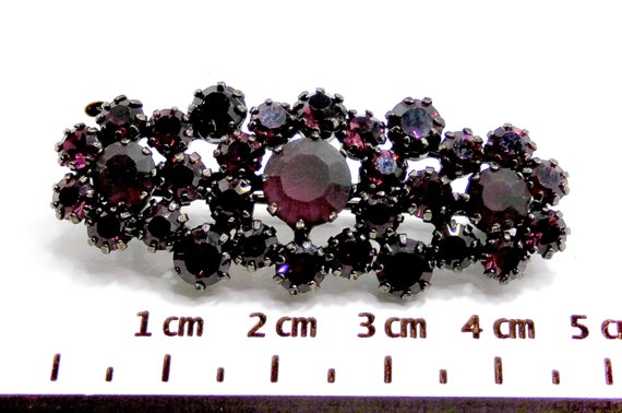 1950’s Vintage Purple Rhinestone Brooch - image 5