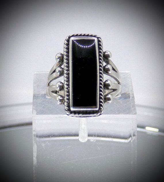 KABANA Vintage Sterling Silver & Black Onyx Ring
