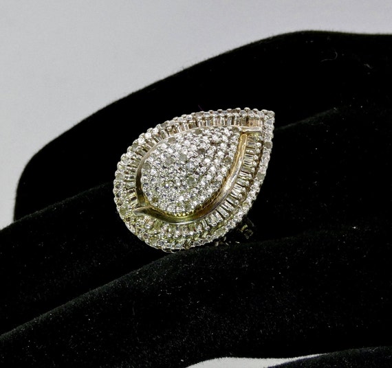 Vintage Sterling Silver with Goldplate & Diamond … - image 7
