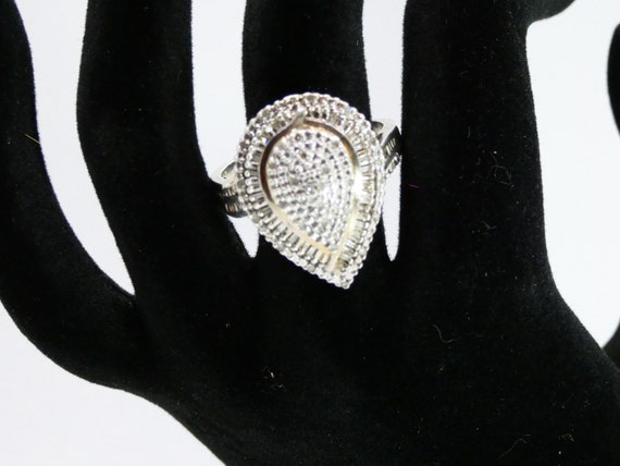 Vintage Sterling Silver with Goldplate & Diamond … - image 8