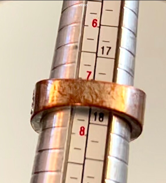 Vintage Silver over Copper Statement Ring - image 7