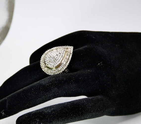 Vintage Sterling Silver with Goldplate & Diamond … - image 1