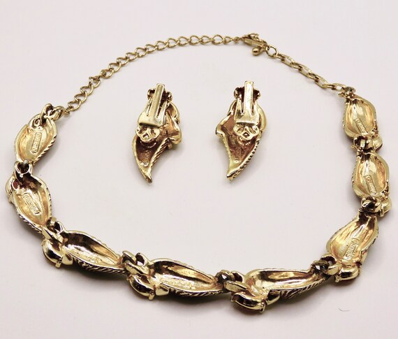 FLORENZA Vintage Necklace, Brooch & Earring Parur… - image 5