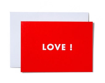 Love Card, Minimalist Modern Typography Simple Valentines Day Card, Anniversary Card For Her, Him, Husband, Wife, Boyfriend, Girlfriend