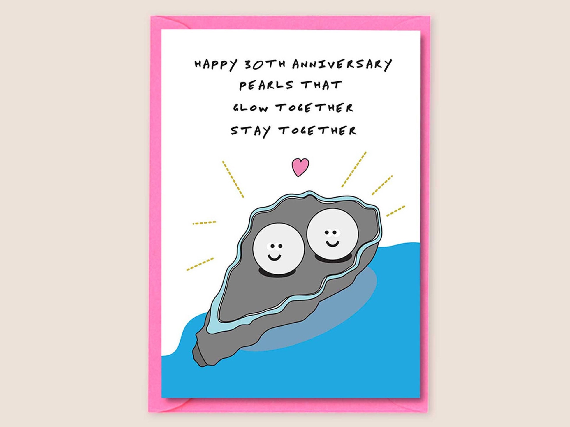 30th Anniversary Card Pearl Anniversary Card Funny 30 Year - Etsy 30th Anniversary Card Pearl Anniversary Card Funny 30 Year - Etsy