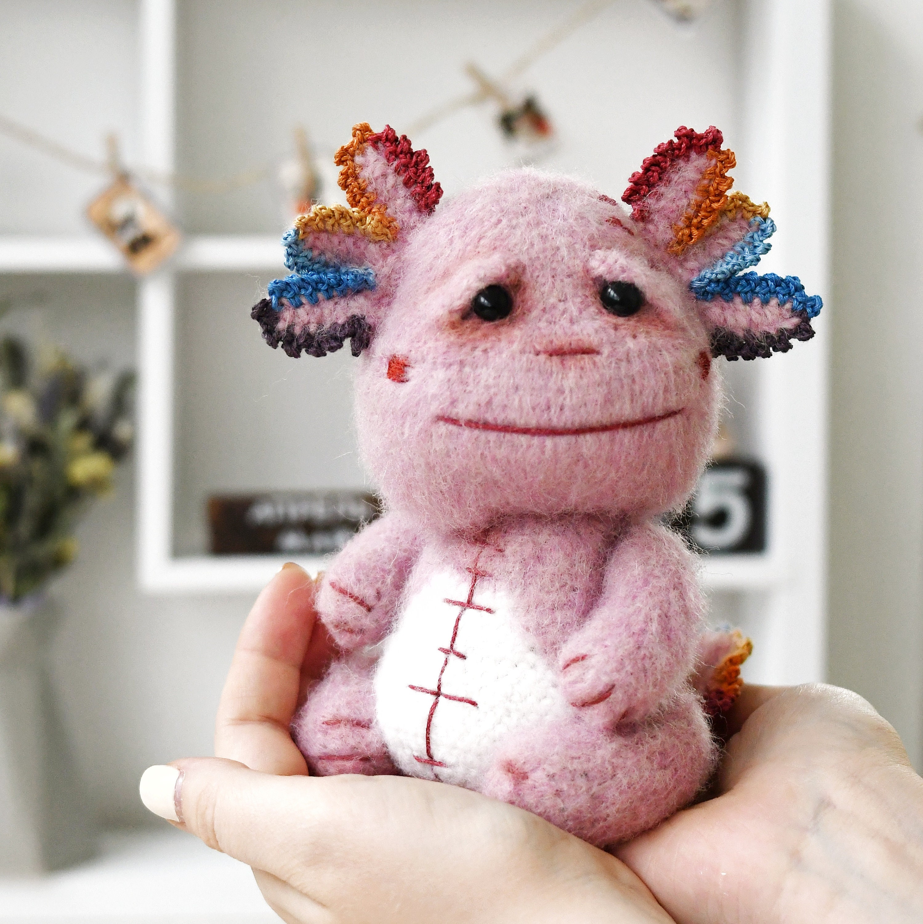 yellow axolotl plush