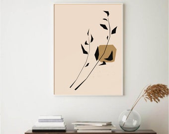 Modern Decor Minimal Poster Printable Illustration Wall Decor Abstract Posters Flower Prints Download Files Prints Abstraction Poster