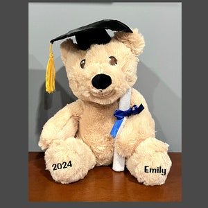 Personalized 2024 Graduation Bear Plush - Personalized Stuffed Animal - Graduation Gift - 2024 Graduation