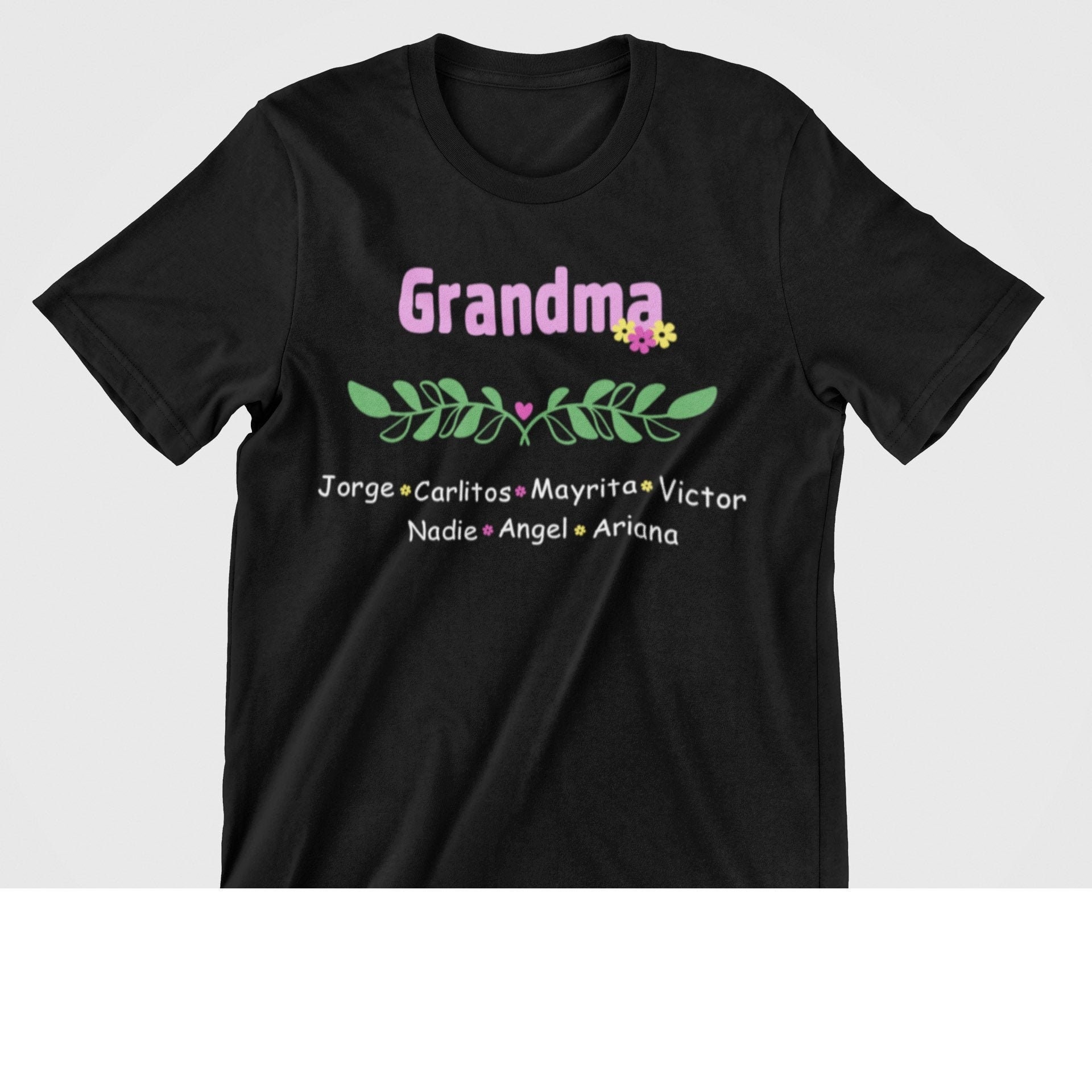 Grandma Shirt Grandkids Names Shirt Gift for Grandma Etsy