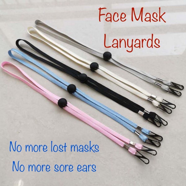 Mask Lanyard, Face Mask Lanyard with Adjustable Straps | For Kids and Adults