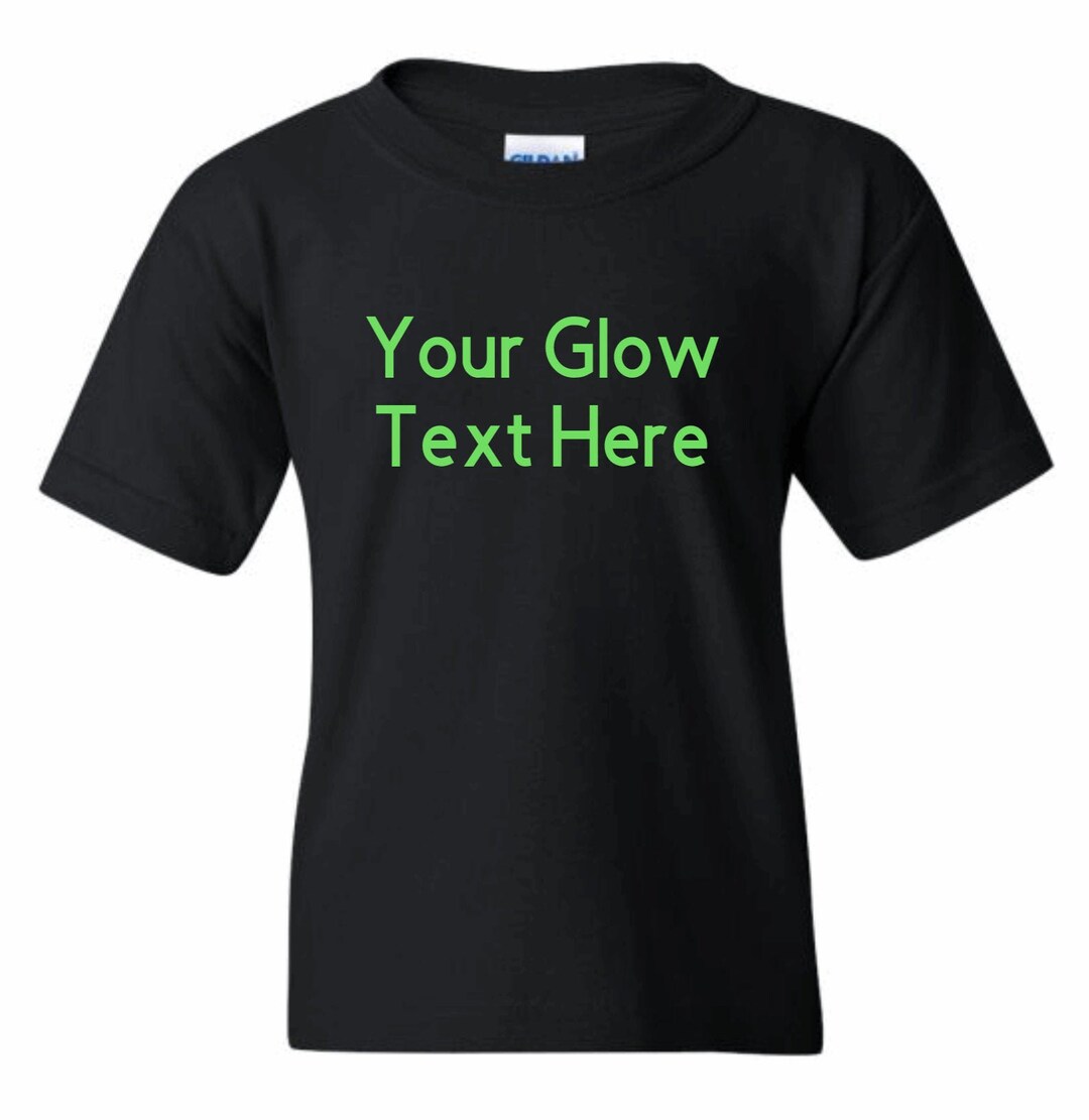 Custom Glow in the Dark Shirt Custom Tshirt Glow Party Shirts Glow