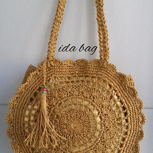 Borsa a tracolla in paglia, borsa bohémienne in paglia per l'estate, borsa da spiaggia in vimini, borsa boho, bolsa, borsa estiva da donna