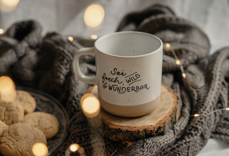 Keramik Tasse personalisiert mit Lettering Wunschtext individuell Kaffeetasse Teetasse Muttertag Geschenk Geburtstag Bild 8