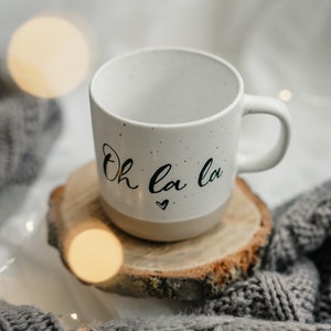 Keramik Tasse personalisiert mit Lettering Wunschtext individuell Kaffeetasse Teetasse Muttertag Geschenk Geburtstag Bild 6