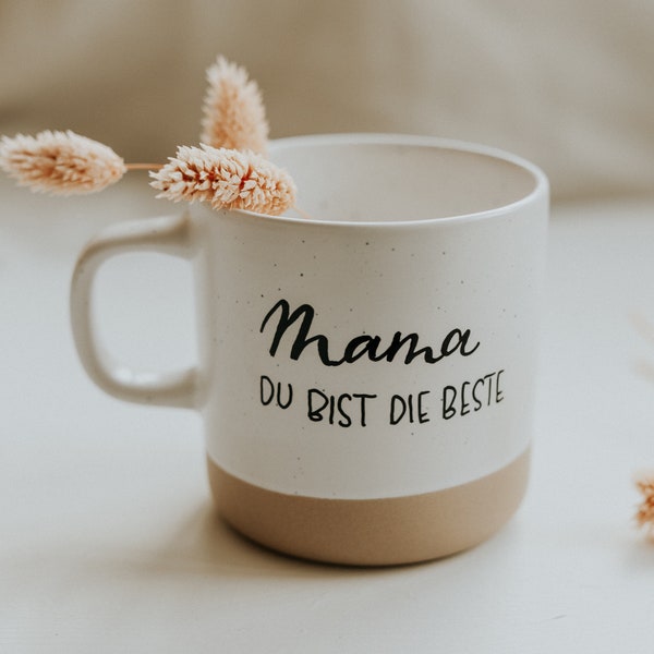 Keramik Tasse personalisiert mit Lettering Wunschtext individuell Kaffeetasse Teetasse Muttertag Geschenk Geburtstag