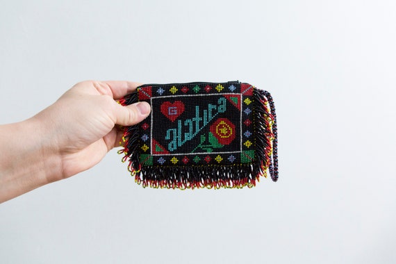 Beaded coin purse made by prisoners , beadwork co… - image 9