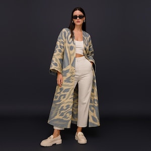 Ottoman style ikat pattern vintage dress fabric / Ottoman design dress /local clothing /Ottoman Kaftan