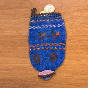 Antique 110-Year-Old Ottoman Coin Pouch – Handwoven, Root Dyed, Rare Design