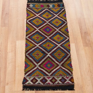 Alfombra 2x4, alfombra de 1&#39;8 x 4&#39;2 pies, alfombra Kilim, alfombra Kilim turca, Kilim de Anatolia, alfombra vintage, alfombra antigua, Kilim vintage, alfombra Kelim, alfombra hecha a mano