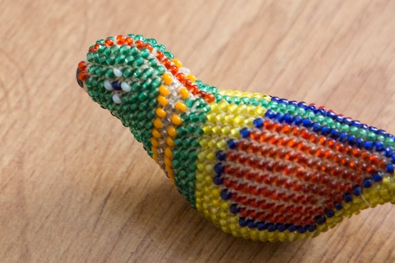 Beaded coin purse made by prisoners , beadwork co… - image 2