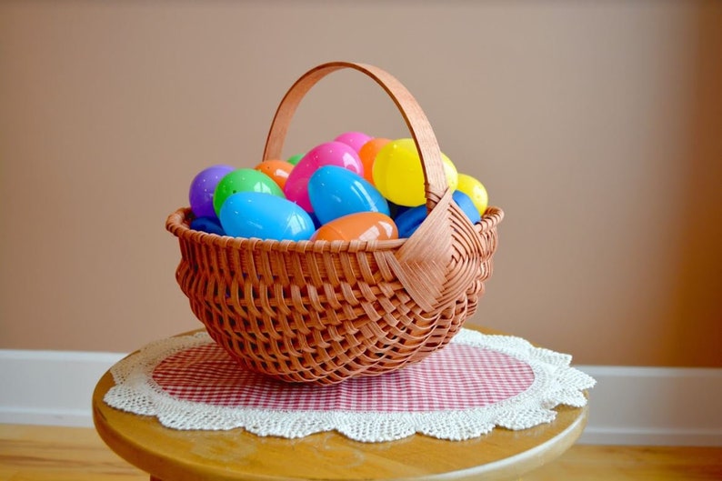 Egg Basket, Amish Woven Basket With Handle, Easter Basket, Handmade in Ohio's Amish Country Etsy