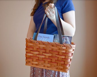 Carrying Basket with Handles, Amish Woven Basket, Handmade in Ohio's Amish Country