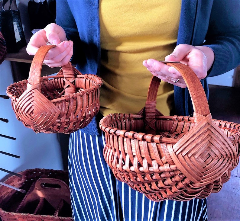 Egg Basket, Amish Woven Basket With Handle, Easter Basket, Handmade in
