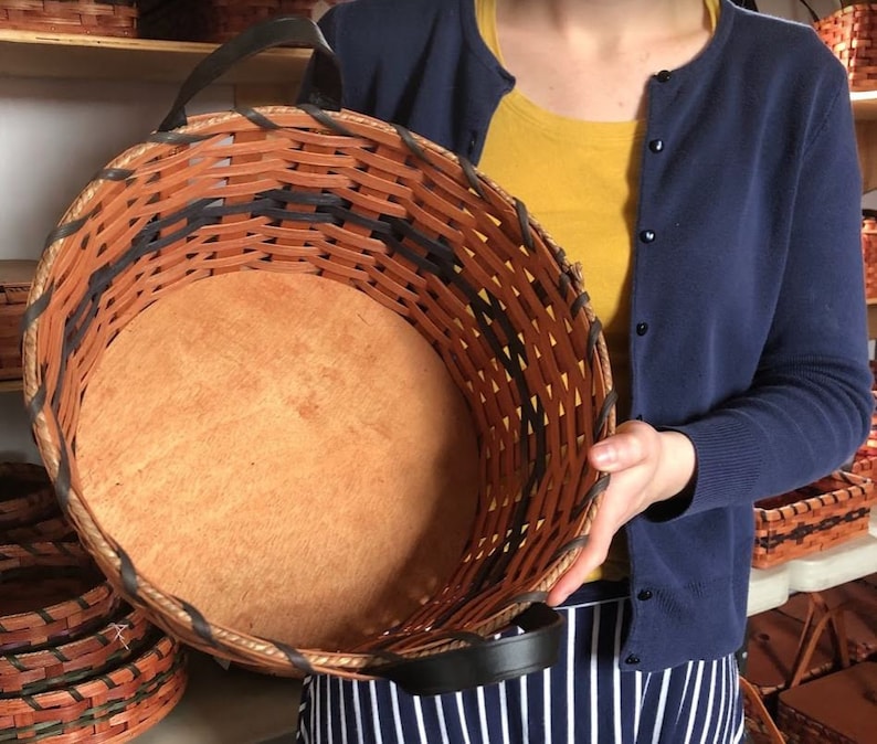 Snack Basket, Amish Woven Basket With Handles, Handmade in Ohio's Amish