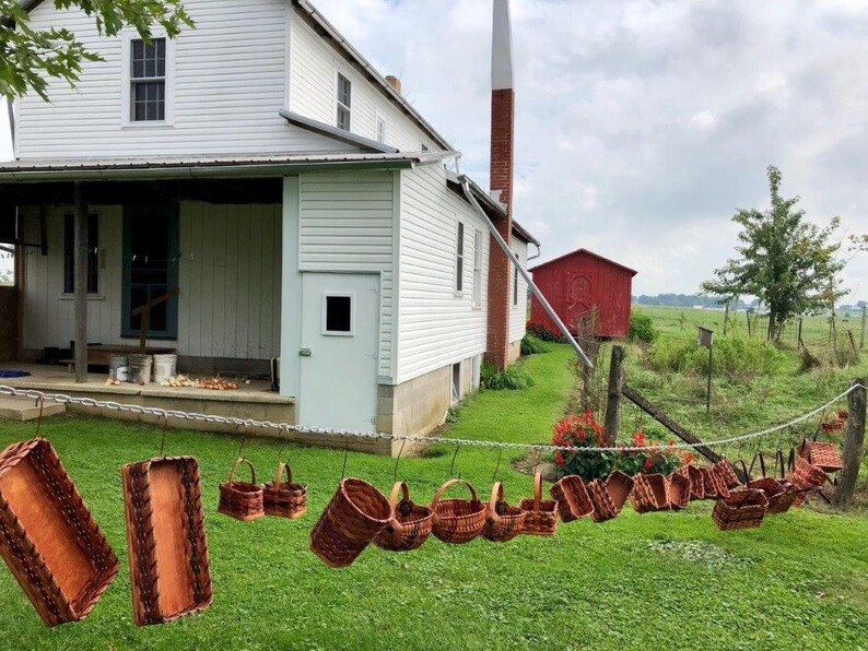 Carrying Basket With Handles, Amish Woven Basket, Handmade in Ohio's