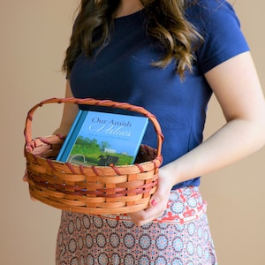 Easter Basket, Amish Woven Basket with Handle, Egg Basket, Handmade in Ohio's Amish Country image 1