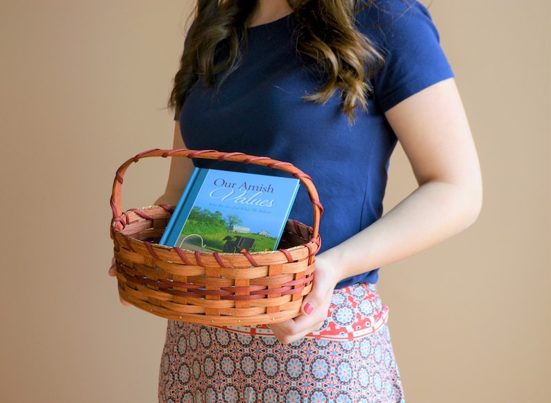 Easter Basket, Amish Woven Basket with Handle, Egg Basket, Handmade in Ohio's Amish Country image 1