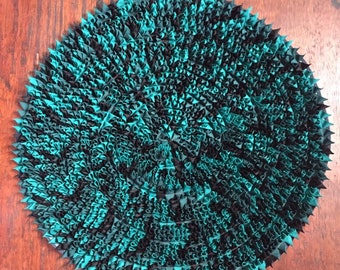 Circular Amish Fabric Rug, Handmade in Ohio's Amish Country