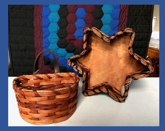 Amish Woven Star Basket, Handmade in Ohio