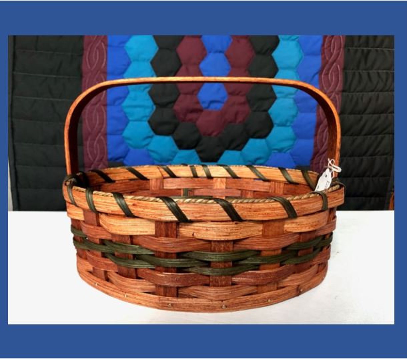 Easter Basket, Amish Woven Basket With Handle, Egg Basket, Handmade in